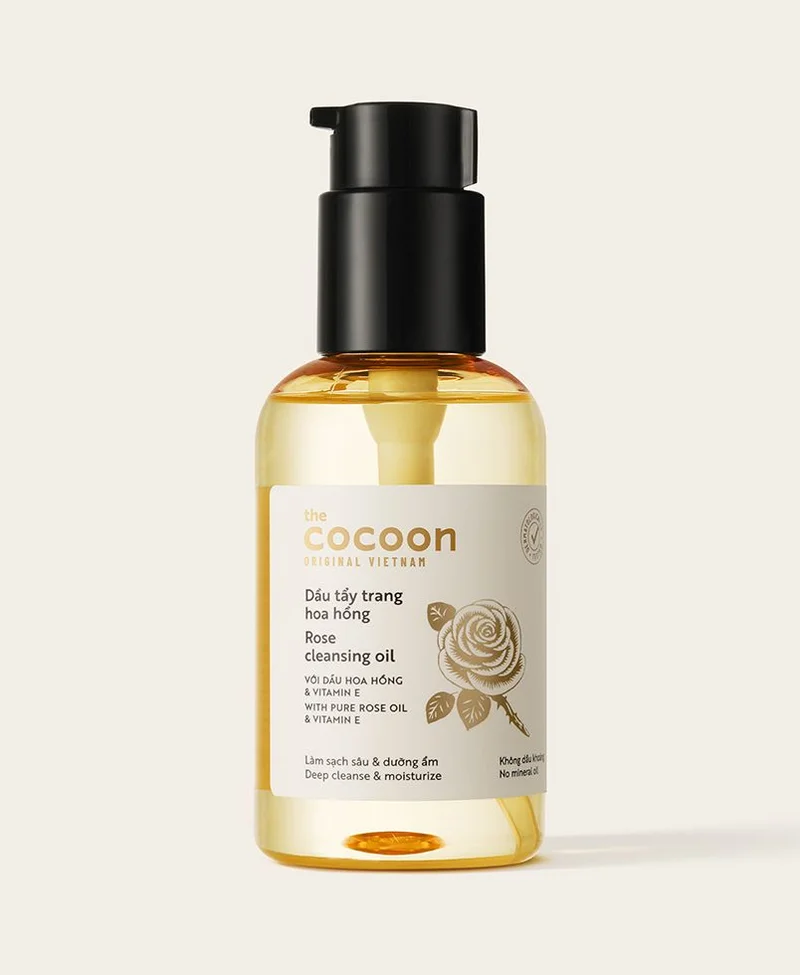 Rose Cleansing Oil 140ml. Gentle Cleansing Oil Makeup Remover & Dirt Remover for Waterproof Makeup & Sunscreen | Sensitive Skin Friendly Face Cleanser